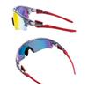 Used SWANS Sunglasses FO-3518 CSK FACEONE ULTRA LENS for BALL SPORTS Model Red Shadow Mirror x ULTRA Straight Smoke