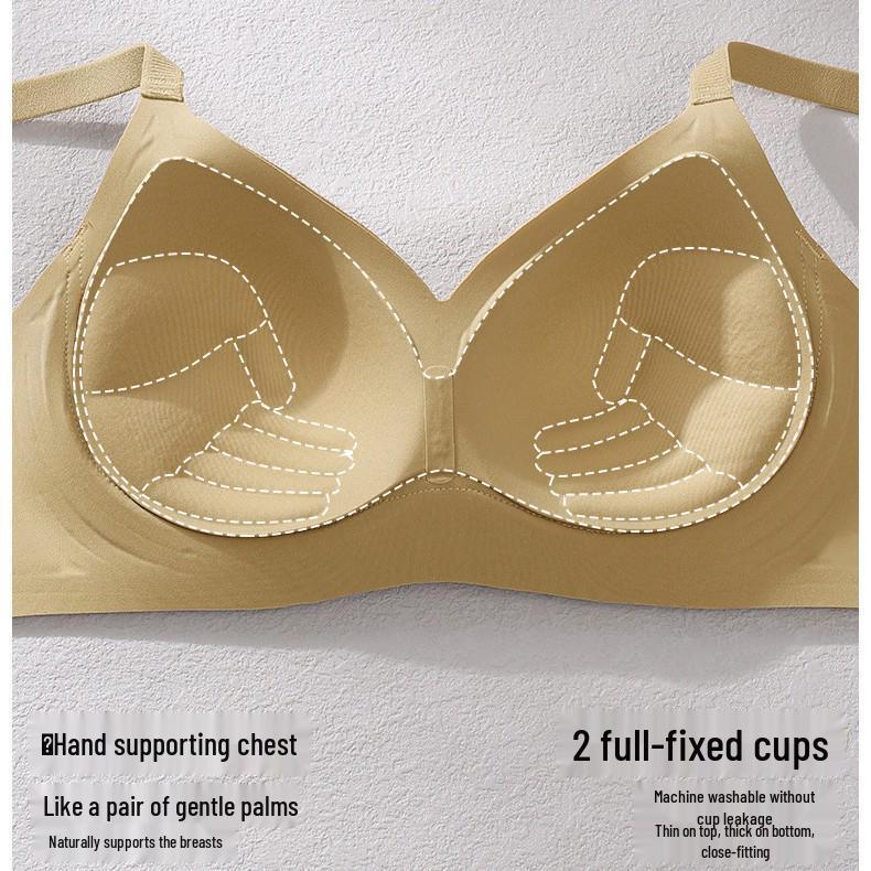Seamless Push-Up Bra for Women: Anti-Sagging Support, No Underwire, Letter Strap, Enhances Small Chest
