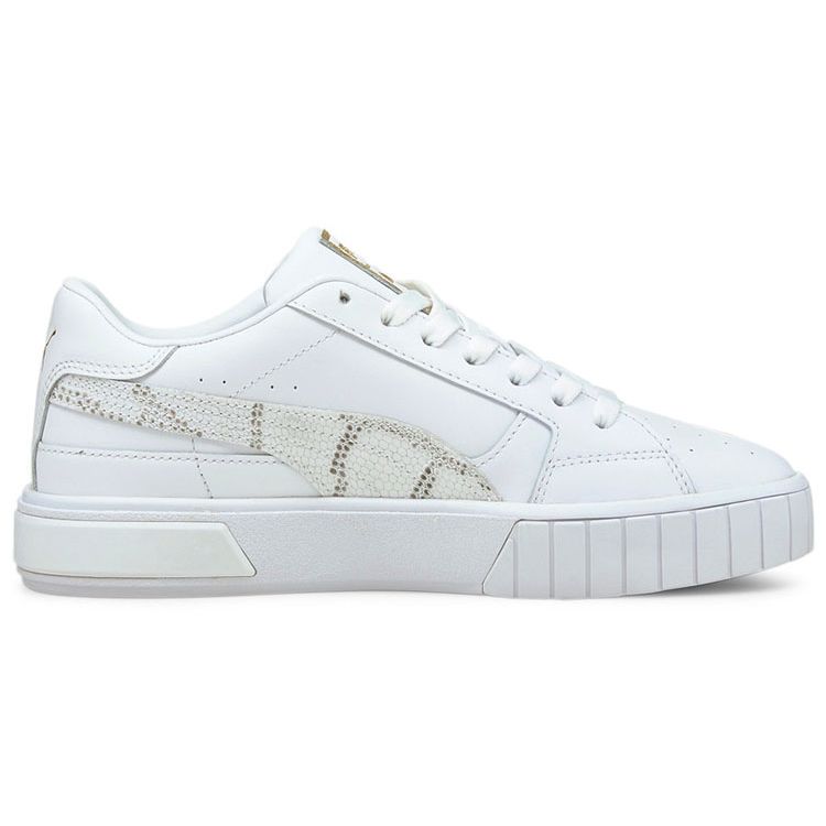 Puma Cali Star Snake Synthetic Leather Lightweight Durable Low-Top Sneakers Women sneakers White 380629-01