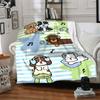 1pc Puppy Music Lightweight Flannel Blanket, Comfortable and Warm Blanket, for Office and Camping Sofa Bed, Livingroom030