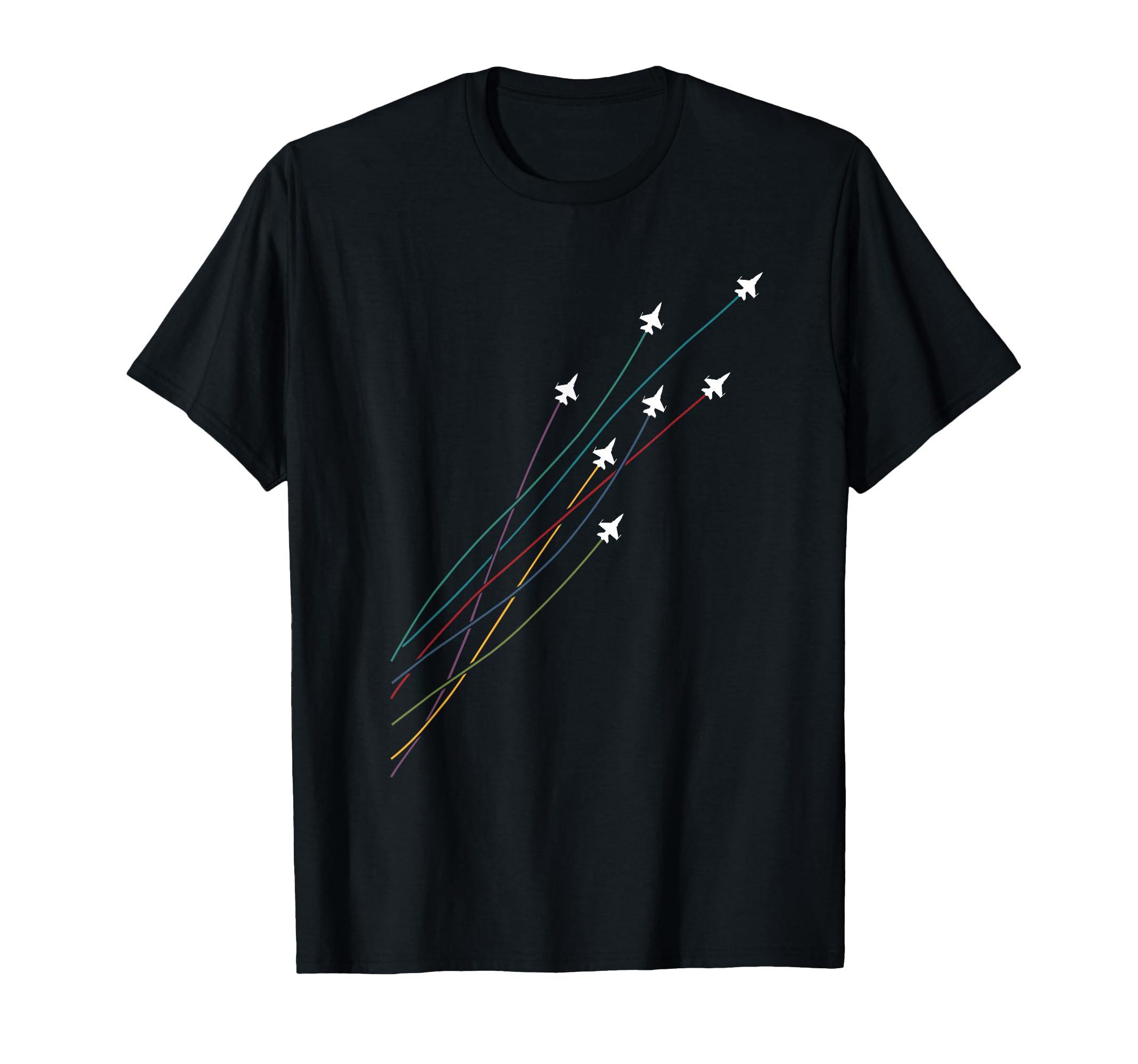 

Pilot Colorful Flying Jet Plane Fighter Gift T-Shirt