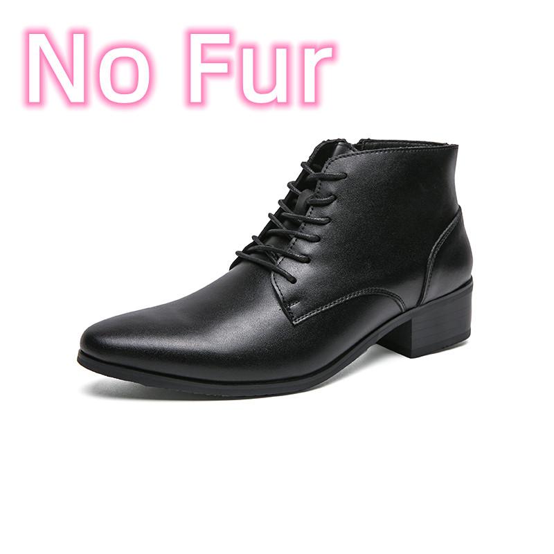 Móda Nové Pánské Vysoké Podpatky Kotníkové Boty Pravá Kůže Pánské Ležérní Boty se Špičatou Špičkou Boční Zip Pánské Boty Špičatá Špička Pánská Obuv