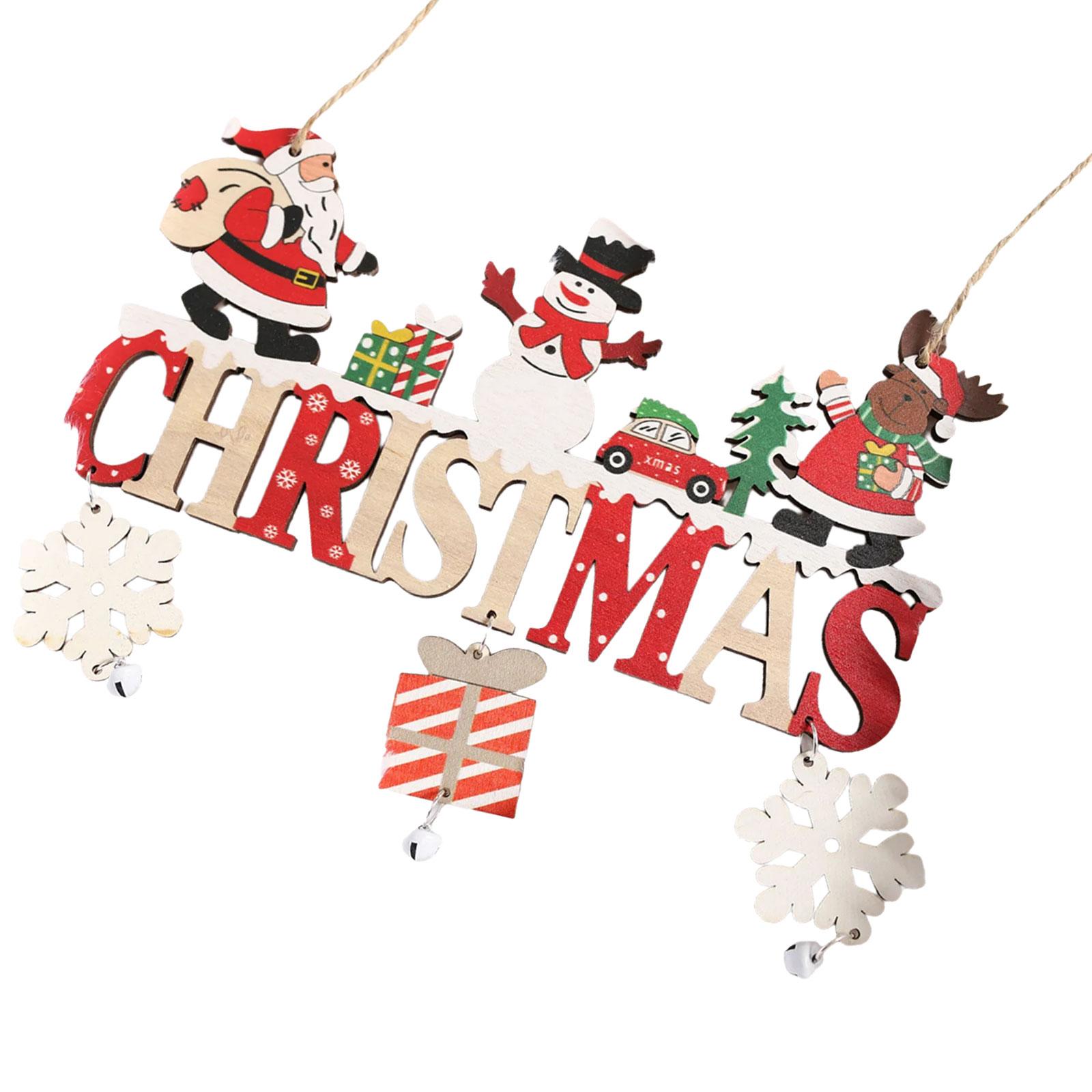 

Прочное деревянное рождественское украшение с блестками и жемчугом, подвесной аксессуар для праздничного украшения, принадлежности для вечеринок 1