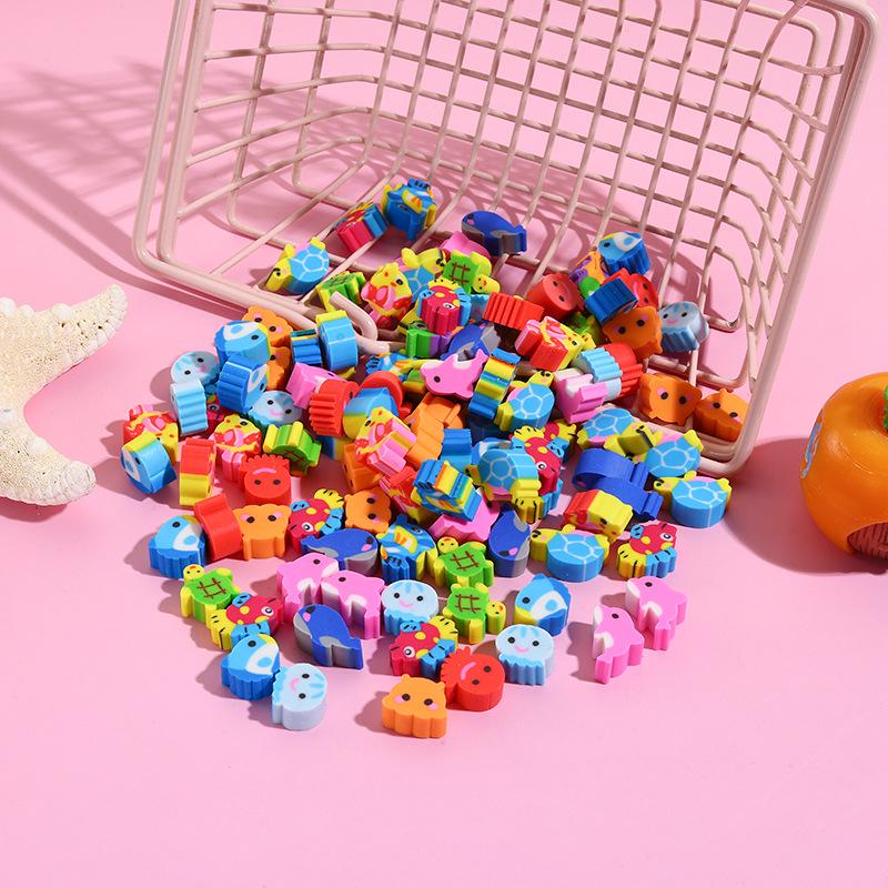 Ocean Cartoon Little Fish Eraser Set - Mini Student Stationery Gift