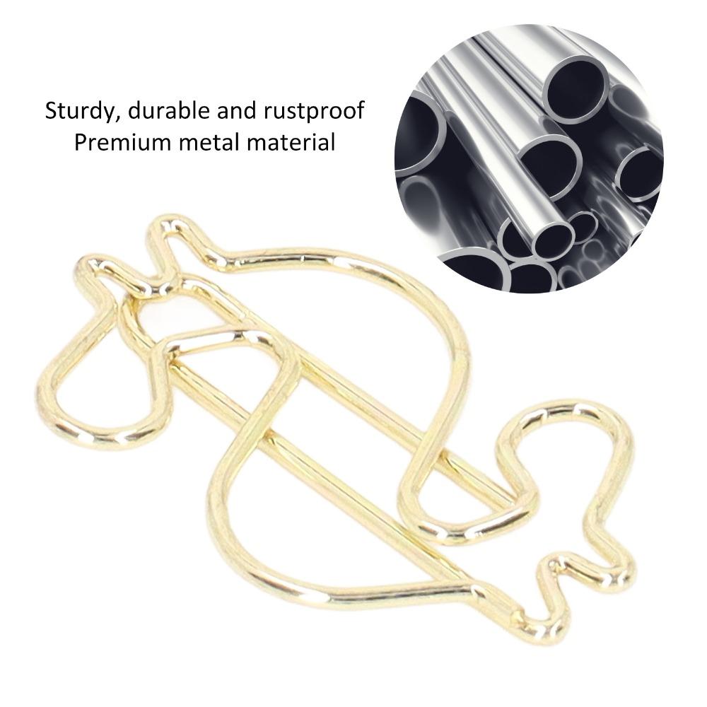 50Pcs Dollar Shape Cute Paper Clips Gold Small Paper Clips Cute Paper Clips Book Marking