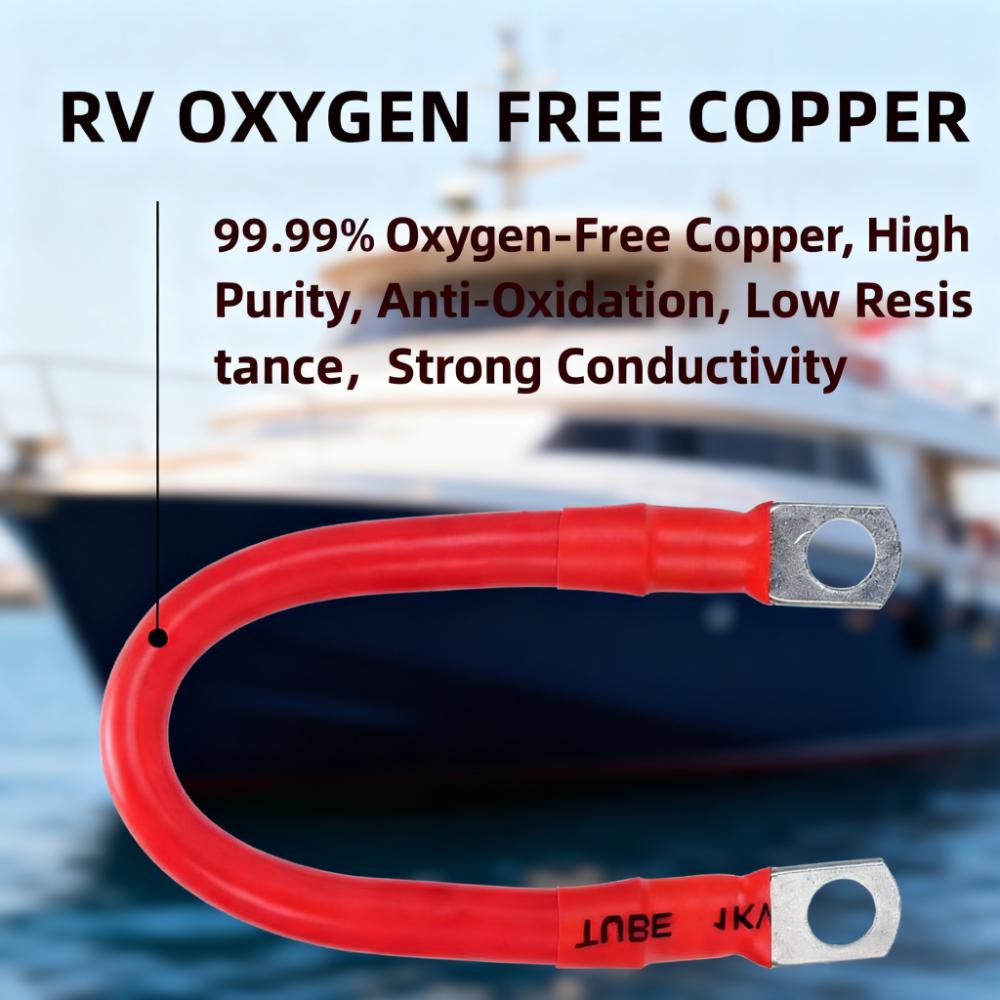 2AWG New Energy Vehicle Battery Connection Cable Battery Extension Cord Power Inverter Cable Solar Accessories for Cars, Solar