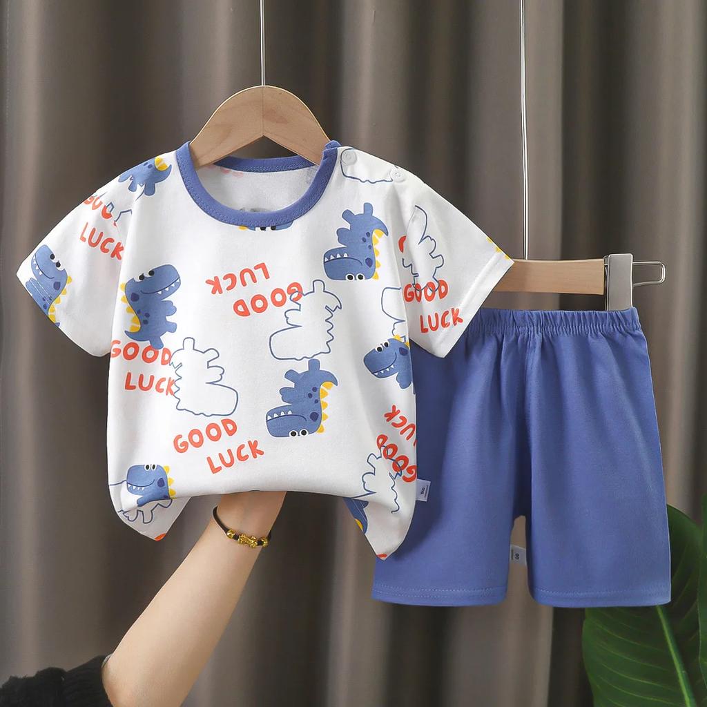 T-Shirts Bequeme Shorts Polyester Lässig Tägliche Kleidung Für Mädchen Set Baby Sommer Outfits Cartoon Jungen Kurzarm