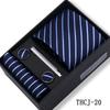 Men's 4-Piece Tie Gift Set for Business, Wedding, and Formal Wear.