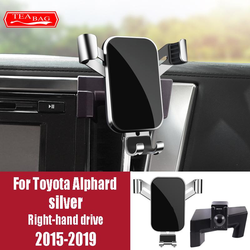Car Styling Phone Holder For Toyota Alphard 2015-2019 2020 2021 LHD RHD Auto Gravity GPS Navigation Bracket Interior Accessories