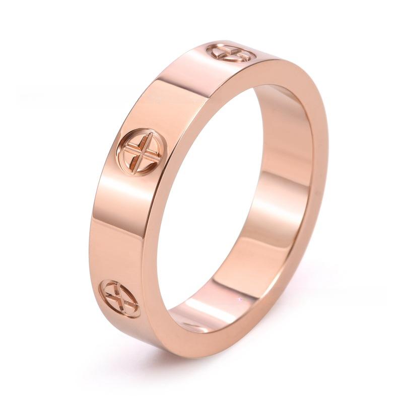 Ring Half Diamond Half Cross Versatile Couple Ring