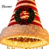 Front Porch Hanging Decor Christmas Hat Lantern, Glowing Santa Cap Decorative Light with LED String Indoor Living Room Ornaments And Pendants, Pendant