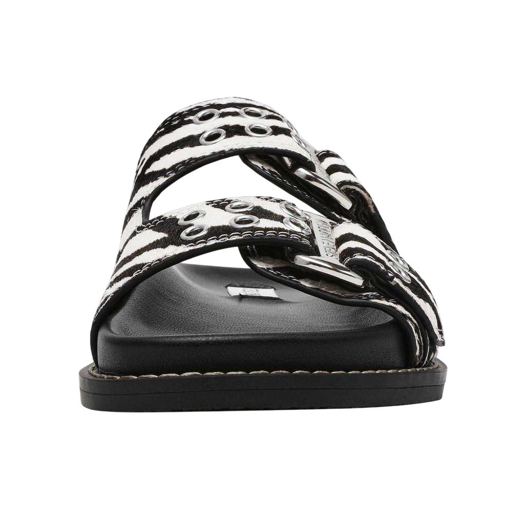 Steve Madden Womens/Ladies Agent Zebra Print Sliders