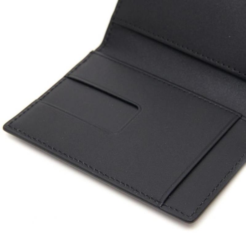 Daks Black Leather Dd Logo Mini Card Wallet Dbho4f322bk