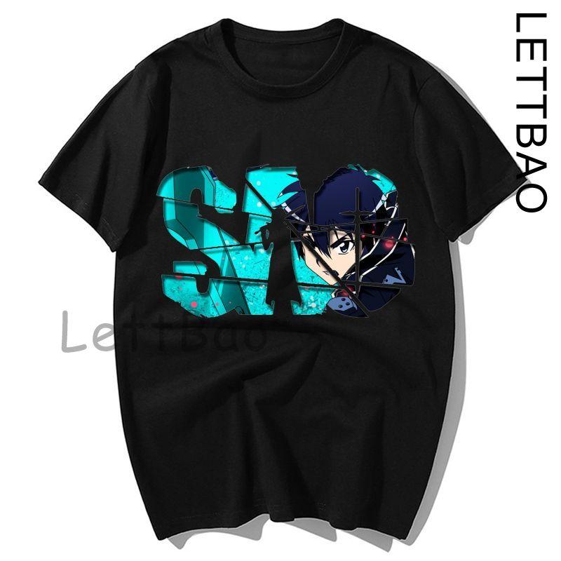 Japanese Anime Men Sword Art Online T Shirt Fashion Print Summer Women Novelty Cotton Short
