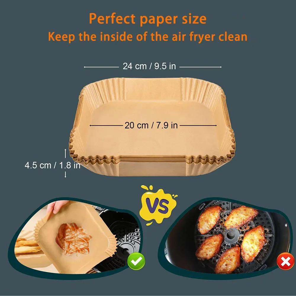 6pcs 9pcs AirFryer Accessories Set 8inch Fit for 5.5L Airfryer Baking Basket Pizza Plate Grill Pot Kitchen Cook Tool For Home