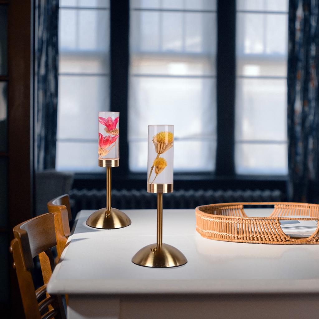 Aeon Flower Acrylic Table Lamp Bedroom Bedside Lamp Ambience Decorative Ornament Touch Switch + USB