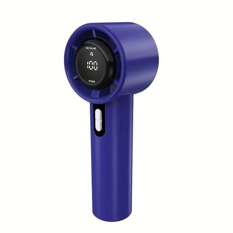 Mini101 Turbo Handheld Fan: Portable USB-Charged with Digital Display 3.7*4.5*10cm