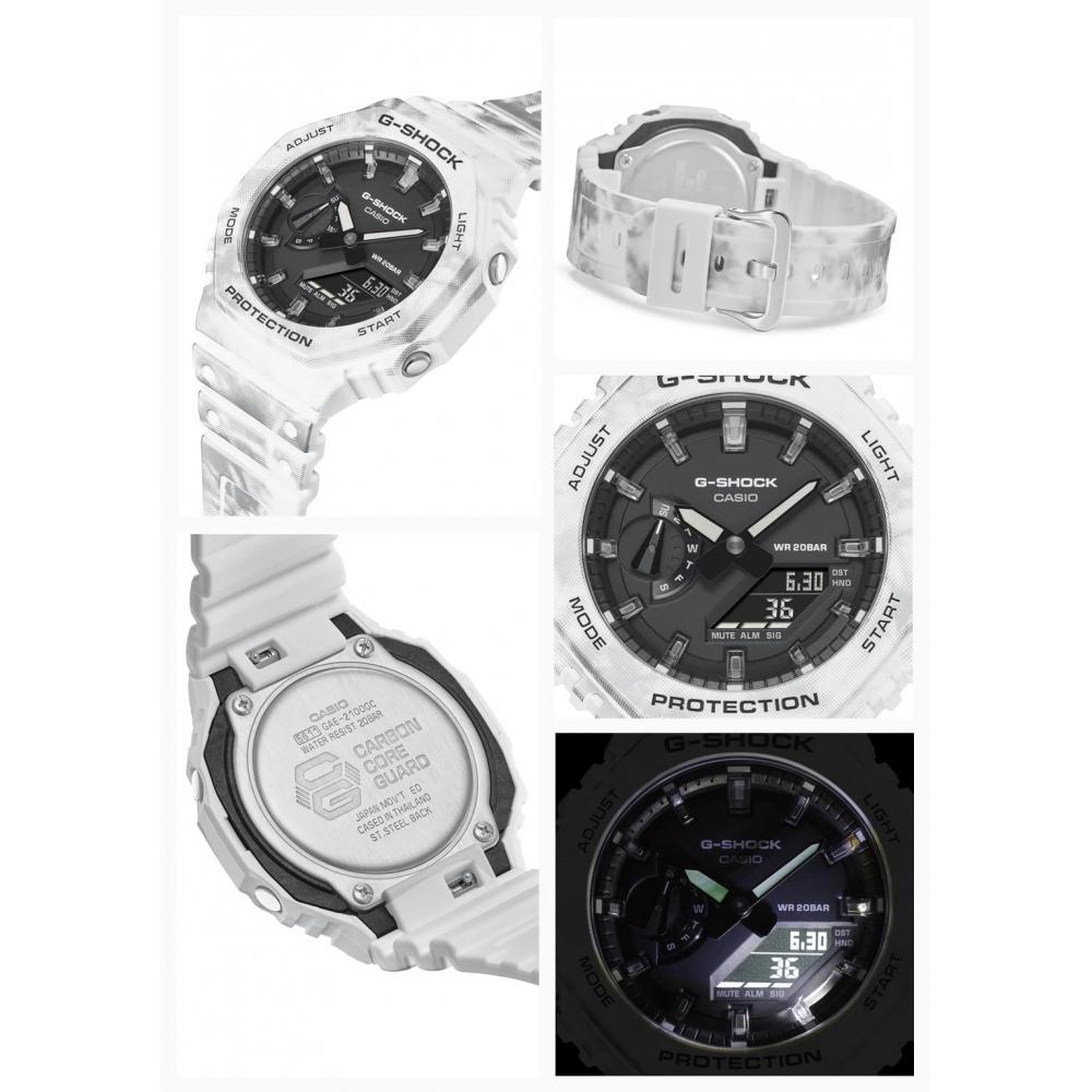 [Casio] Zegarek G-Shock GRUNGE SNOW CAMOUFLAGE Zestaw BOX z częściami zamiennymi GAE-2100GC-7AJR Męski Biały