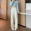 Maternity Wide-leg Pants Autumn and Winter Loose Straight Maternity Pants Winter Thickened Thermal Casual Pants