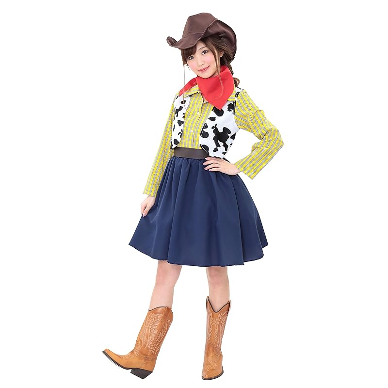

clear stone Party City cosplay western cowgirl ladies yellow navy blue