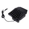 One Handed Gaming Keyboard RGB Backlight 35 Keys Ergonomic USB Portable Wired Gaming Keypad with Wrist Rest