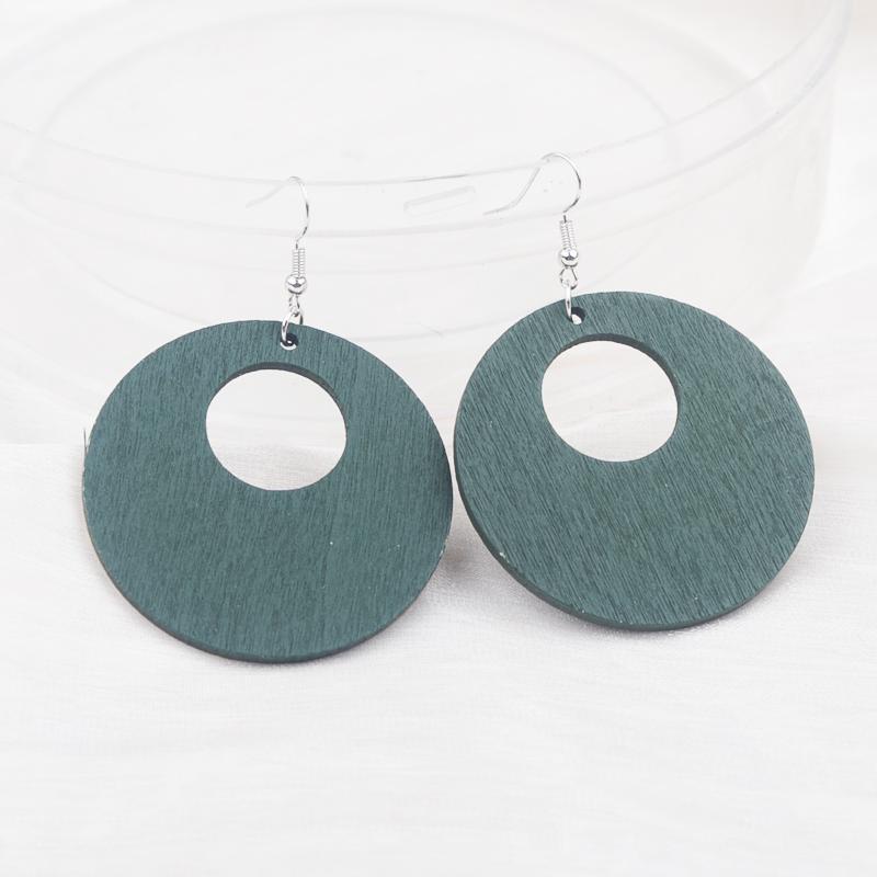 Bohemian Hohl Große Runde Hängende Ohrringe für Damen Geometrie Holz Ohrhänger Hochzeitsparty Trendiger Vintage Haken Schmuck Geschenk