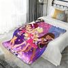 Süßer Cartoon L-LoliRock Wurf Weiche Flanelldecke Warm Knie Hautfreundlich Überwurf für Sofa Büro Bett Reisen Winter Übergröße