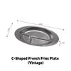 Stainless Steel Snack Plates,Oval Shaped French Fry Dish Tableware,Vintage Tea Snacks,Bars,KTV,Fried,French Fries,Snack Plates