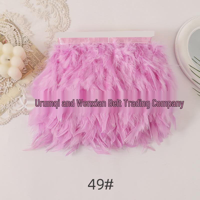 10-15CM Turkey Feather Trim for Clothing, DIY, and Jewelry Decor