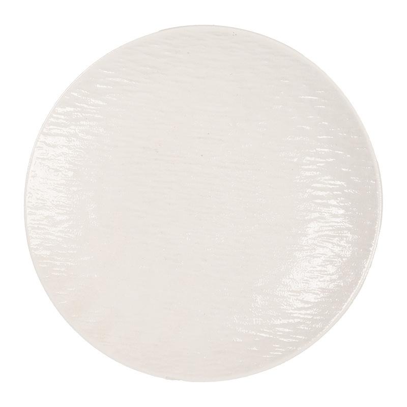Premium Texture White Ceramic Plate Light Luxury Tableware Plate Plate Household Vegetable Plate Pasta Plate Steak Plate
