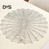 Placemat Spider Web Shape Table Mat Easy To Clean Heat Resistant Table Placemat for Home Halloween Decor
