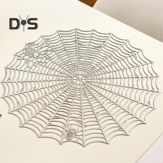 Placemat Spider Web Shape Table Mat Easy To Clean Heat Resistant Table Placemat for Home Halloween Decor