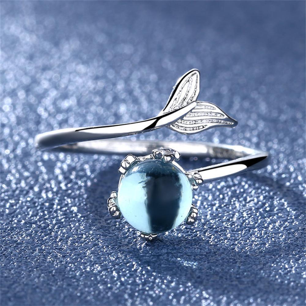Mermaid Foam Cool Wind Super Fairy Opening Ring Mermaid Ji Fishtail Mermaid Tears Female Sen Is A Lady Gift