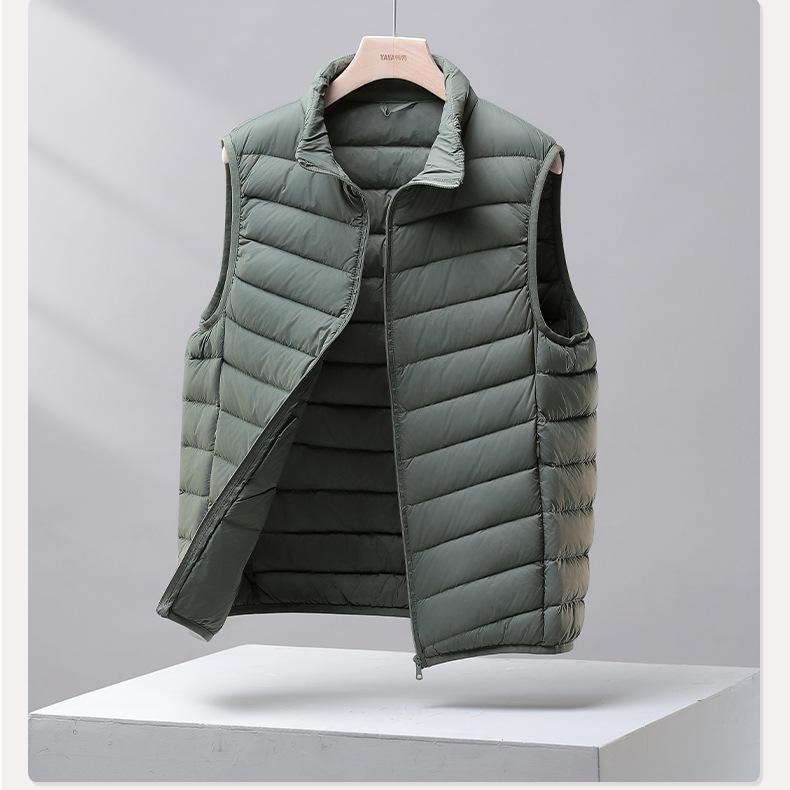 

Men s 90% White Duck Down Jacket with Stand Collar & Hood - Plus Size, Loose Fit, Autumn/Winter 2026 Collection XL for 155-170 lbs