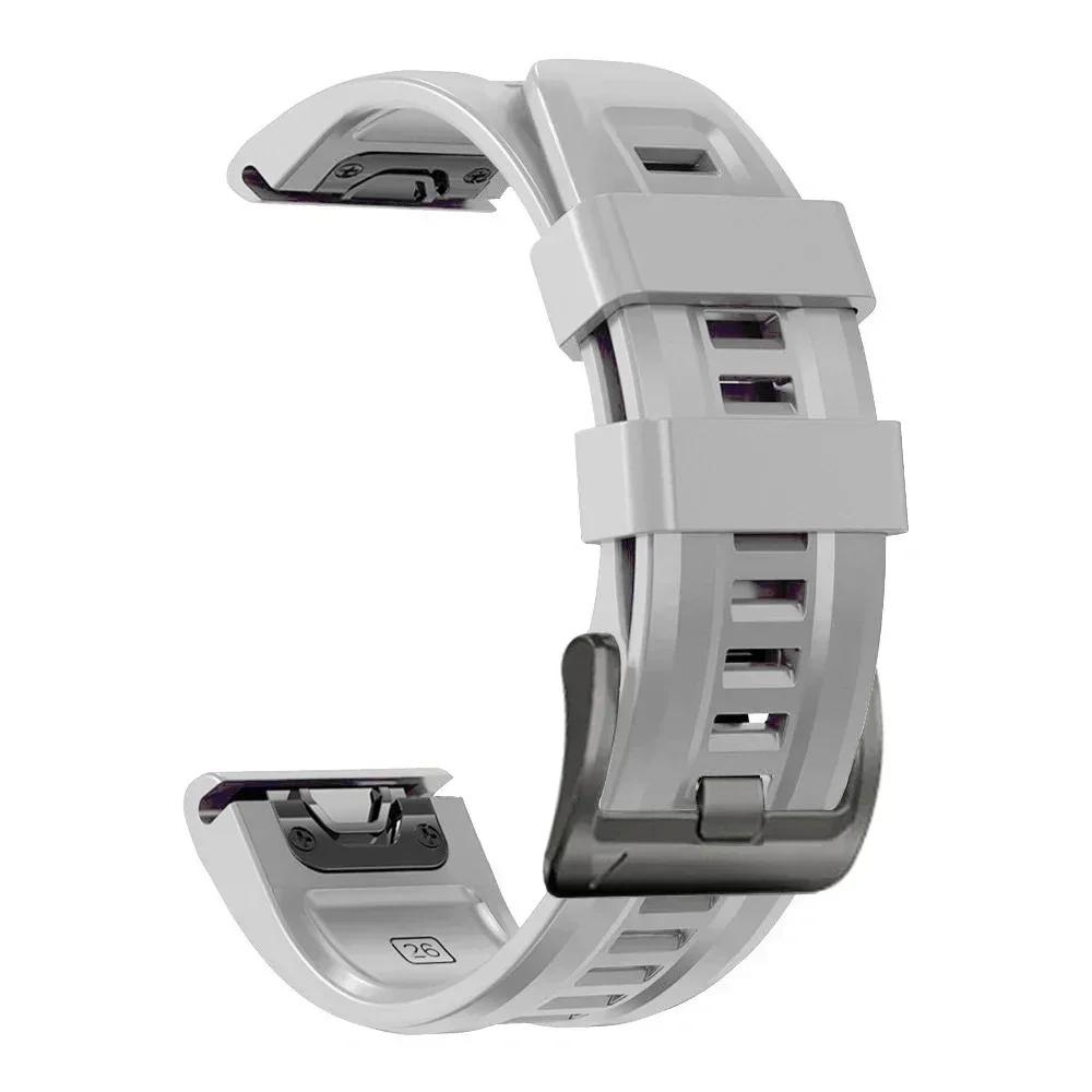 QuickFit 22mm 26mm Silicone Strap for Garmin Fenix 8pro 7 7X E 6X 6 Pro 5 5X Plus Epix/Enduro/Descent Mk2i/Instinct 3 Watchbands
