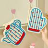 Coral Fleece Hand Towel Kitchen Bathroom Lantern Pattern Hangable Handkerchief Soft Absorbent Decorative Hanging Towel For Daily