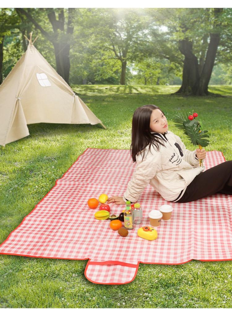 Picknickfilt Utomhus Vikbar Vattentät Tältmatta Duk Förtjockad Vaddering Bärbar Camping Resa Strandfilt Campingutrustning