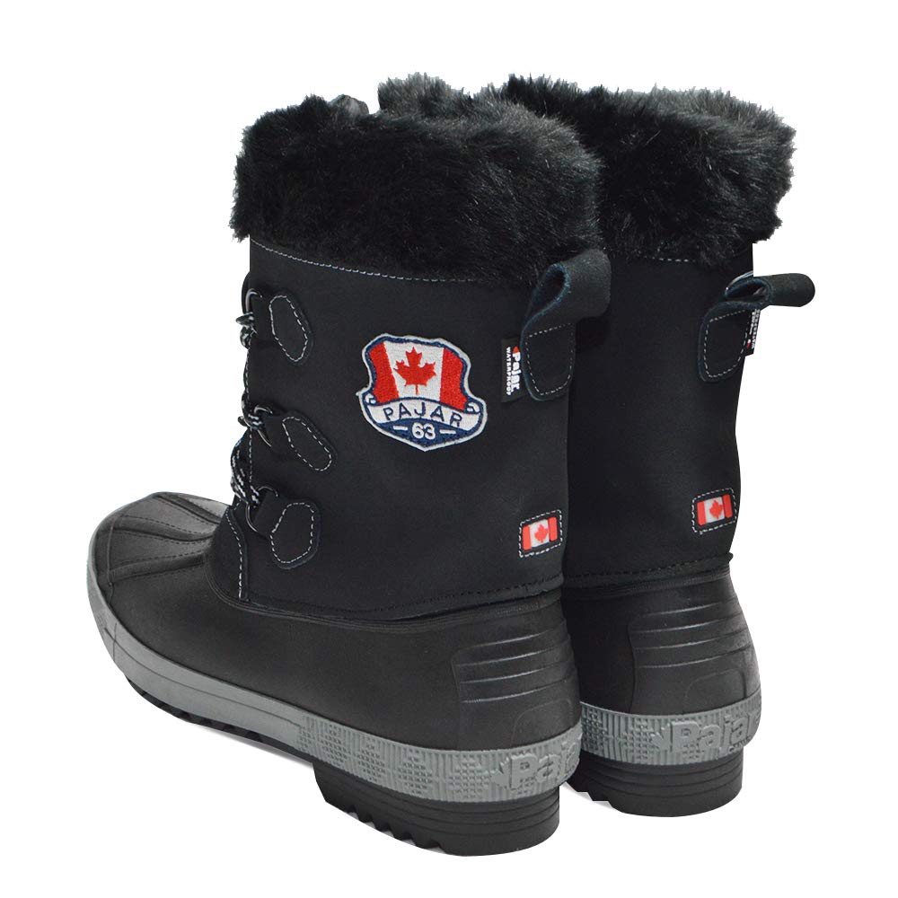 Pajar OSCAR Winter Bean Snow and Warm Men's Boots, Boots, Shoes, Leather, Waterproof, (Size 26.5cm, Black)