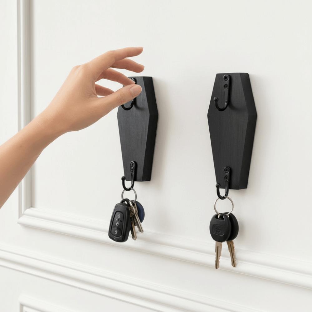 Punch Free Wall Mounted Hanger No-drill Door Storage Hook Wood Door Hanger Hooks Kitchen