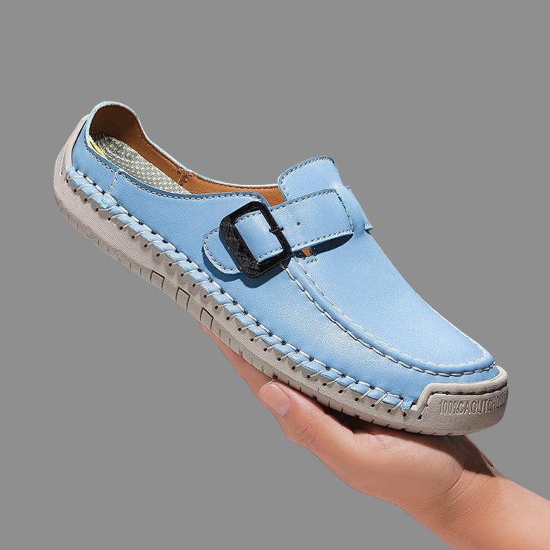 

Women s Slippers Summer Blue Outdoor Hiking Sandals White Beach Flat Clogs Shoes Casual Soft Sandals for Girl Plus Size EU:44 синій