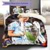 Erling Haaland Star Bedding Quilt Set Quilt Cover Pillowcase Home Decoration Birthday Gift (1 * Duvet Cover + 2 * Pillowcase, Without Core)