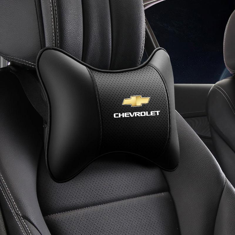 Car Leather Seat Headrest Neck Pillow Head Cushioning For Chevrolet Cruze Spark Captiva Suburban Camaro Malibu Silverado Tahoe