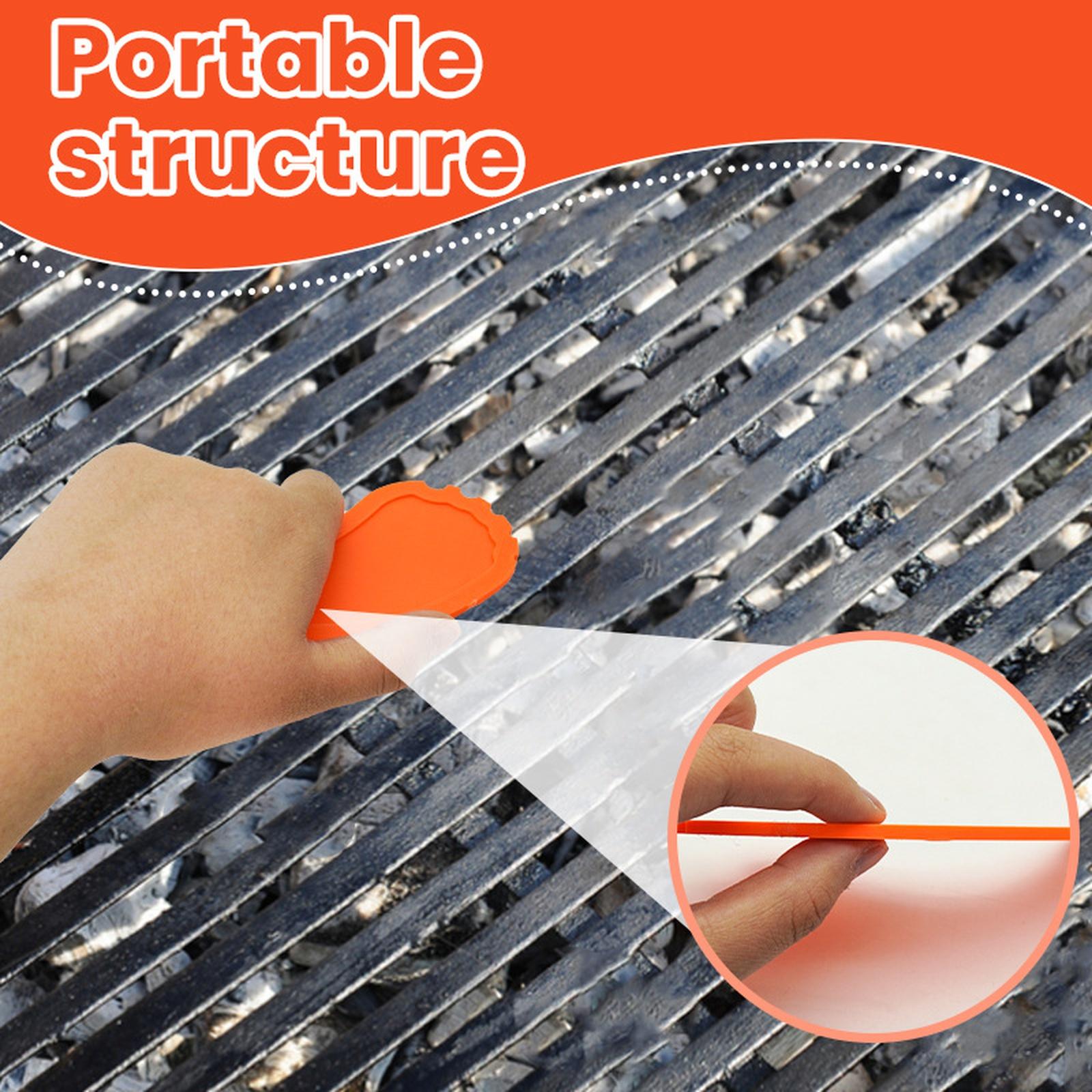 

Outdoor Portable Grill Scraper - Plastic Baking Tray Residue Cleaner Craft one size оранжевый