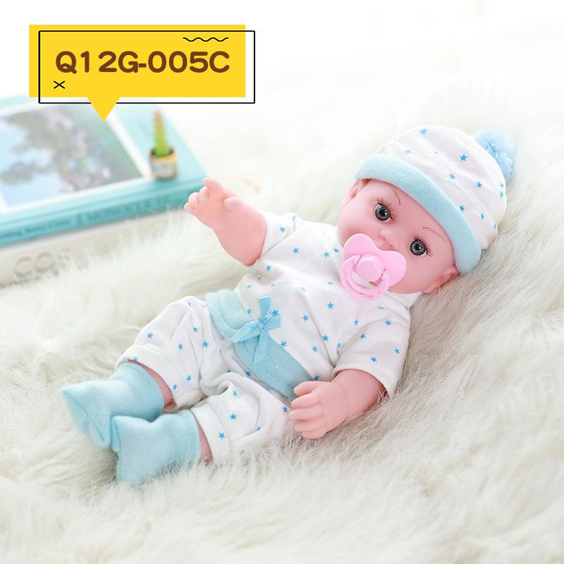 30cm Reborn Baby Girl Doll - Soft Vinyl Soothing Toy for Children