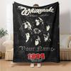 Name Custom WHITESNAKE Print Flannel Blanket High Quality Warm Comfortable Cover for All Seasons Perfect for Gifts Home Decor