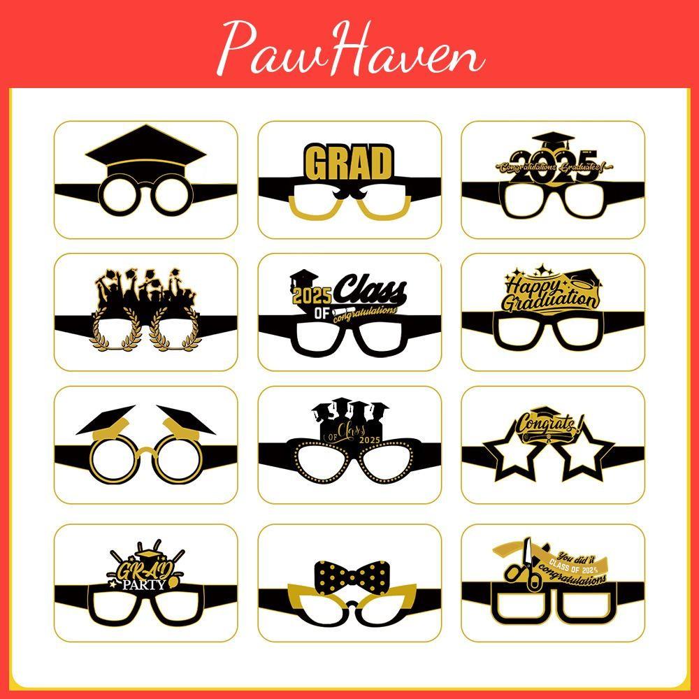 Season Theme Graduation Paper Glasses Event Decorations Photo Props For Festive