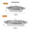 Universal 304 Stainless Steel Retractable Drain Basket for Sink - Rectangular, Thickened & Lengthened for Vegetable Washing
