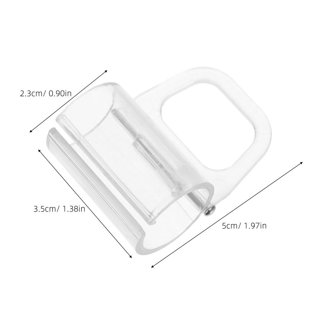 4Pcs Window Handle Transparent Cordless Mini Blinds Bottom Rail Pull Replacement Clamp for Cellular Honeycomb Roller Shades Lift