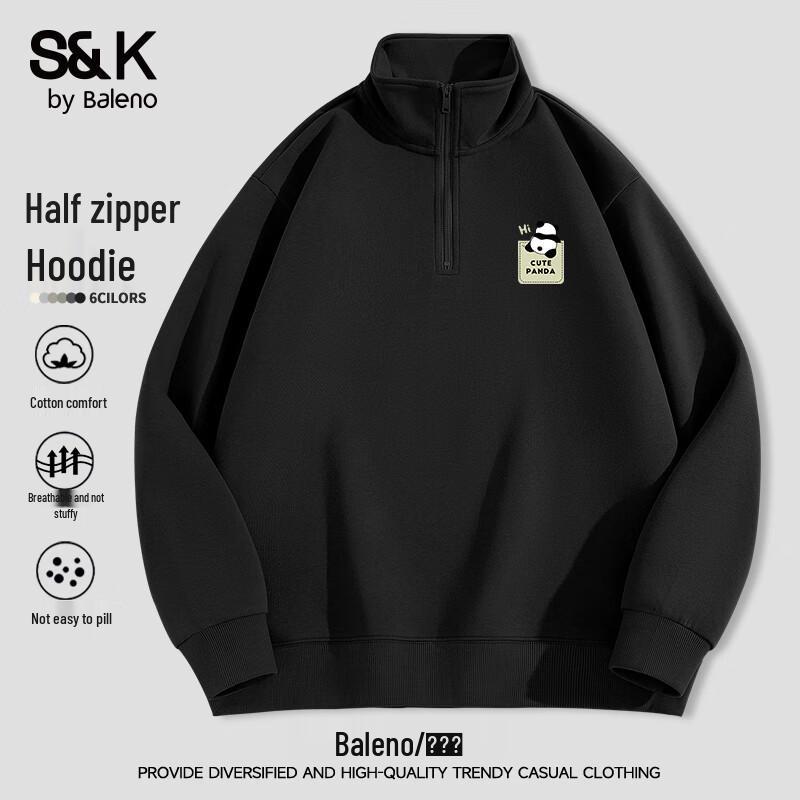 

Baleno Men s S&K Series Half-Zip Stand Collar Sweatshirt 2XL