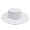 Solid-Color Vintage Wide-Brimmed Flat-Top Top Hat, Fashionable Jazz Wool Hat, Fall/Winter Felt Hat